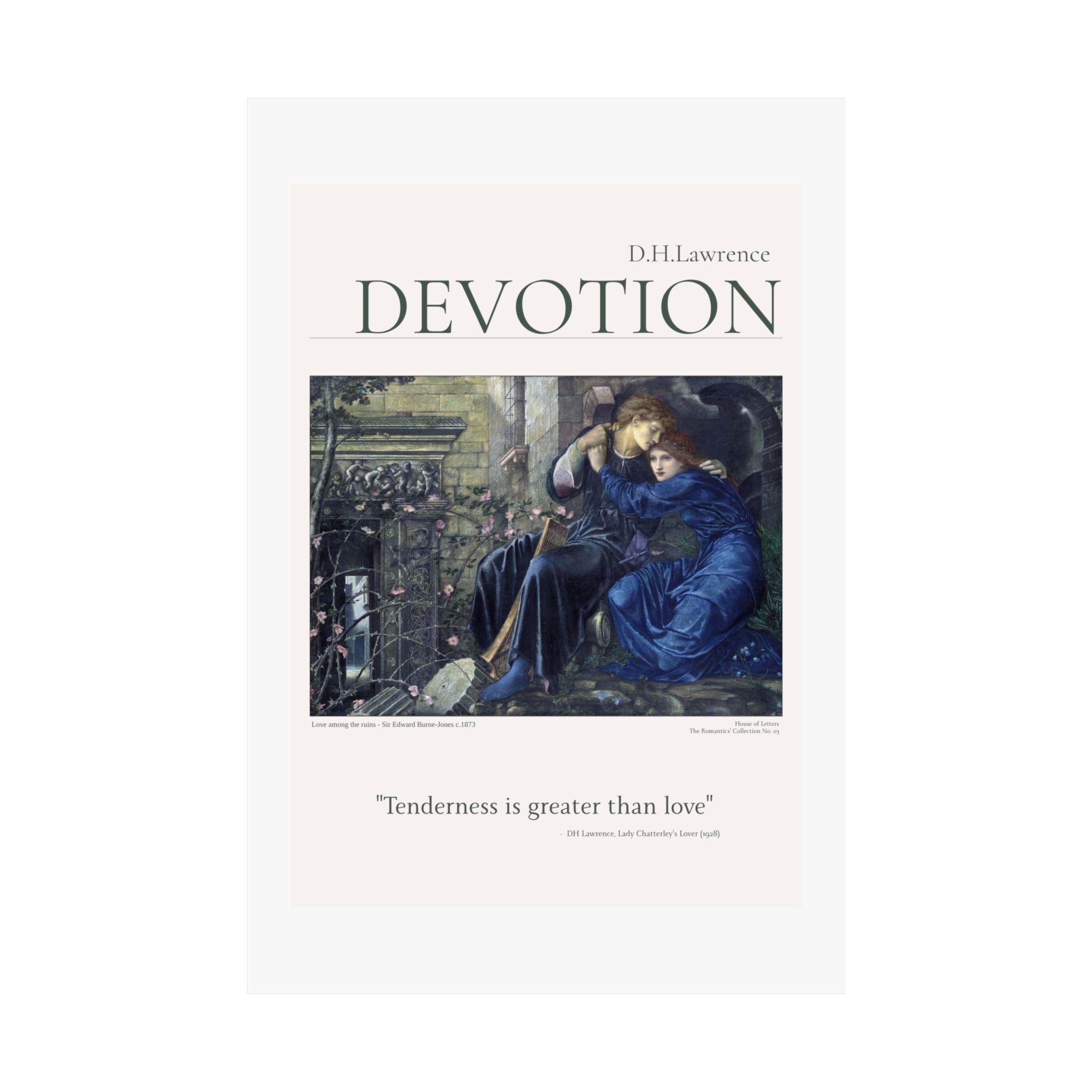 DH Lawrence — 'Devotion' Literary Art Poster