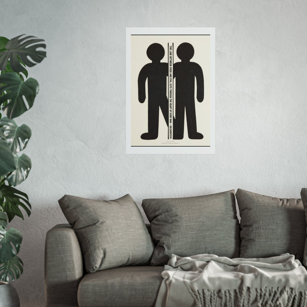 Fine Art Poster – Minimalist Two Figures Wall Art Print - The Folk Art Philosophy Collection