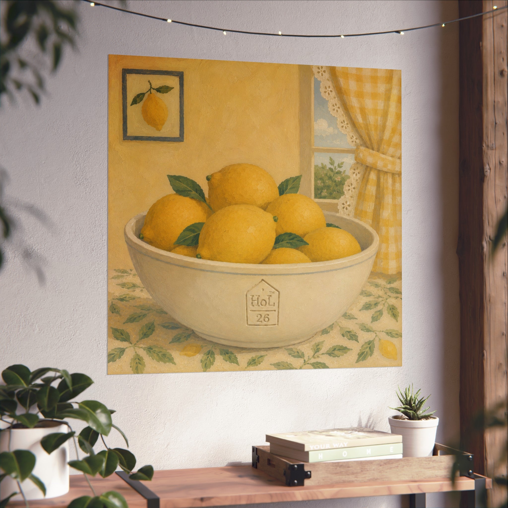 Grandma's Kitchen (The Lemon Harvest) - Wall Art Fine Print - "Grandmillennial" style
