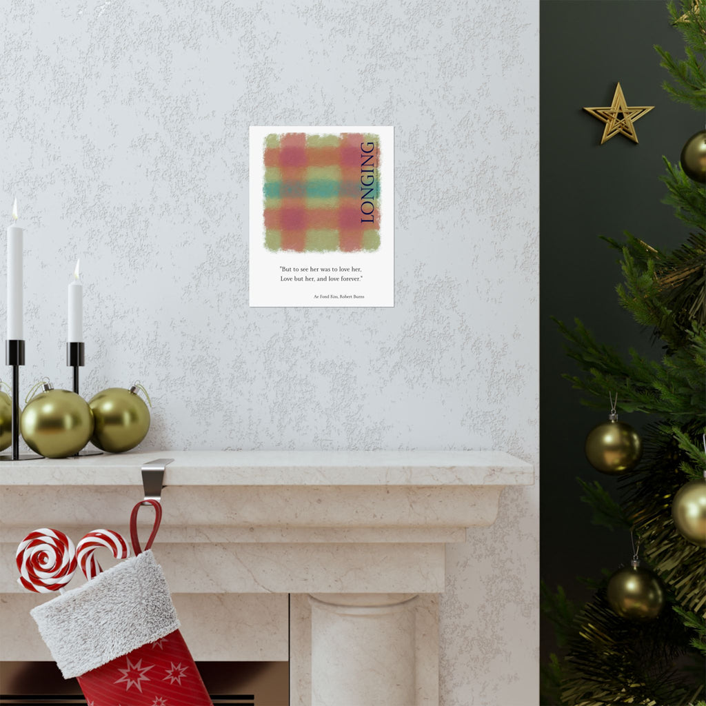 Robert Burns "Longing" Tartan Poster — Scottish Romantic Literary Wall Art