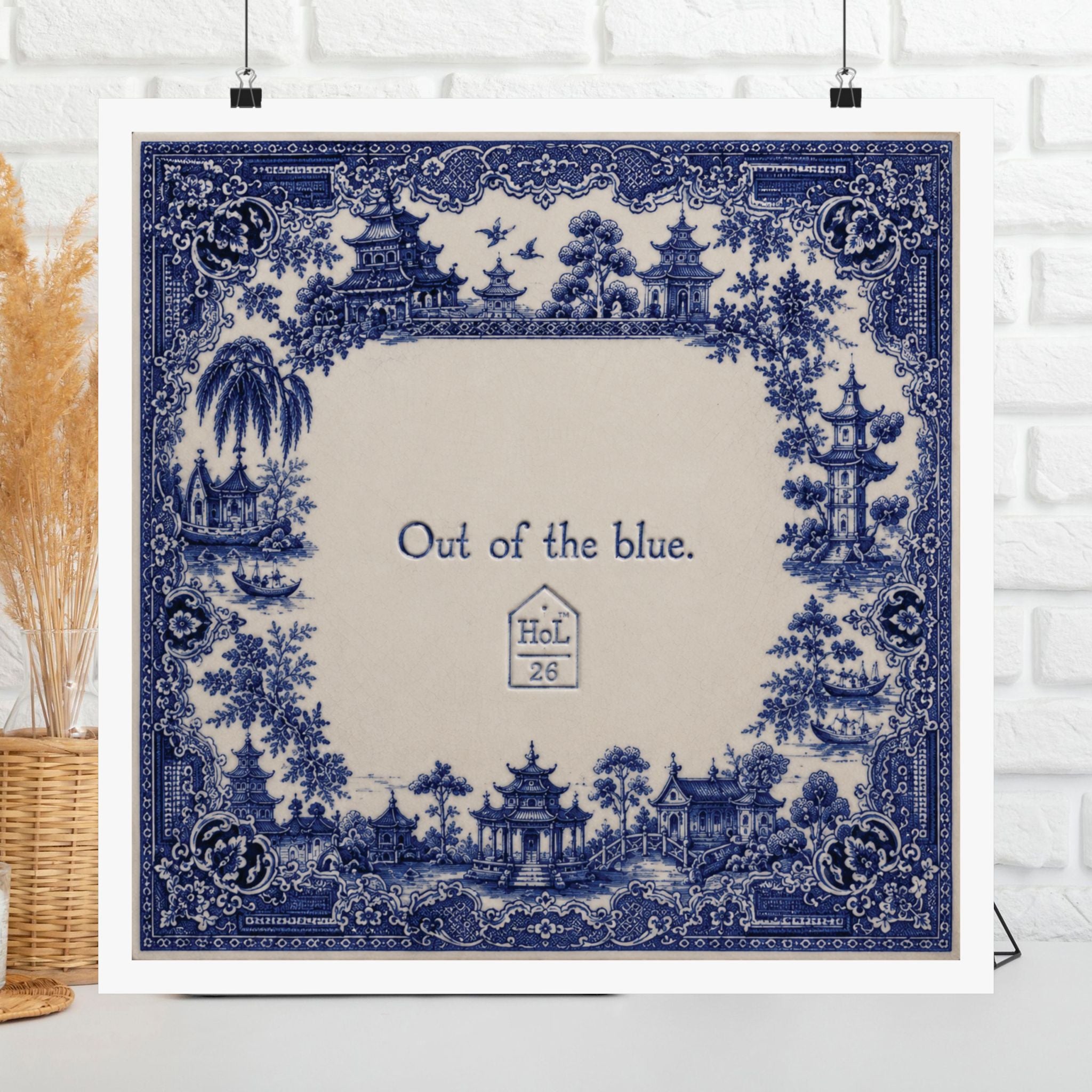 Out of the Blue – Contemporary Chinoiserie Art Print