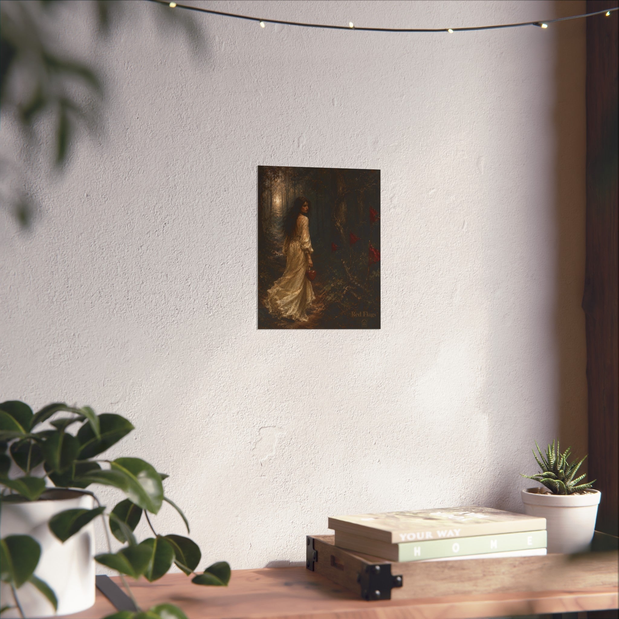Red Flags — Satirical Fine Art Pre-Raphaelite Oil Print