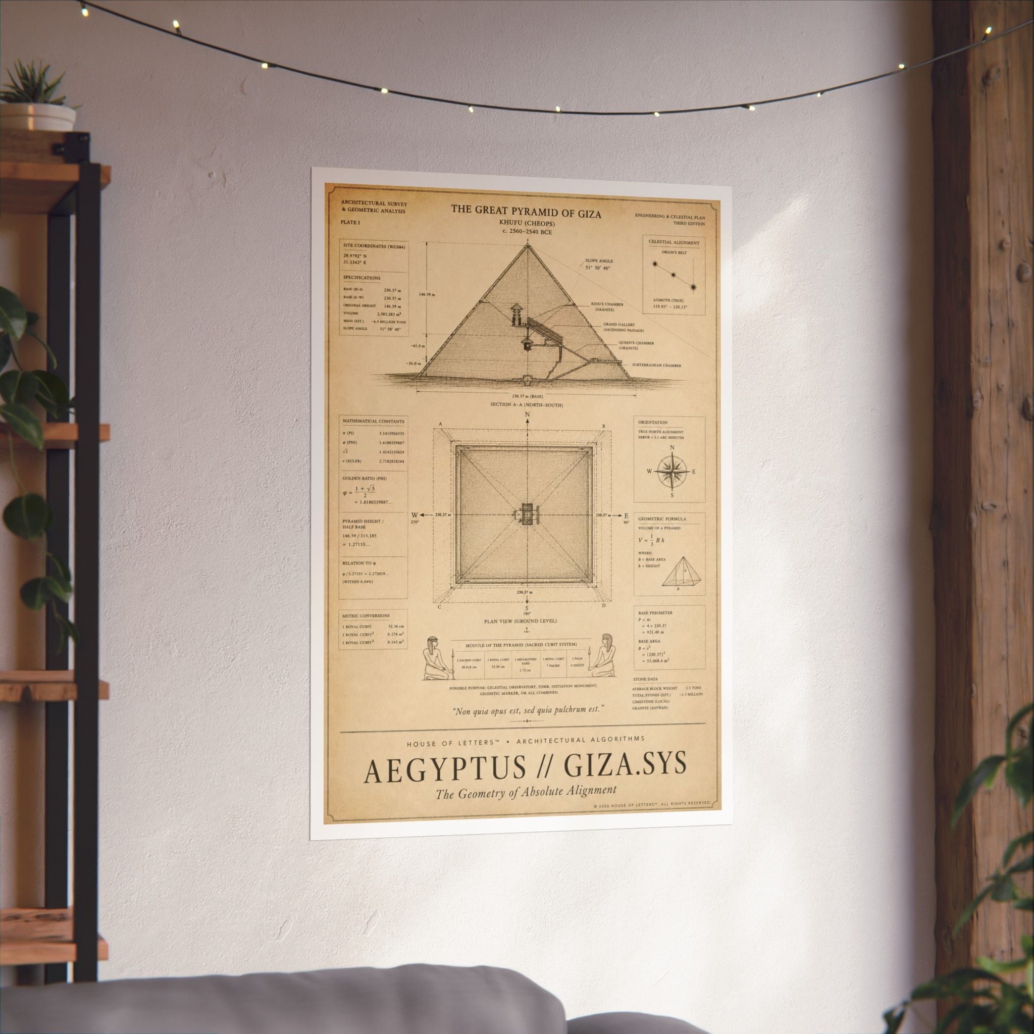 Aegyptus // Giza.Sys Architectural Blueprint Print — The Architectural Algorithms Series (Edition 3 of 7)