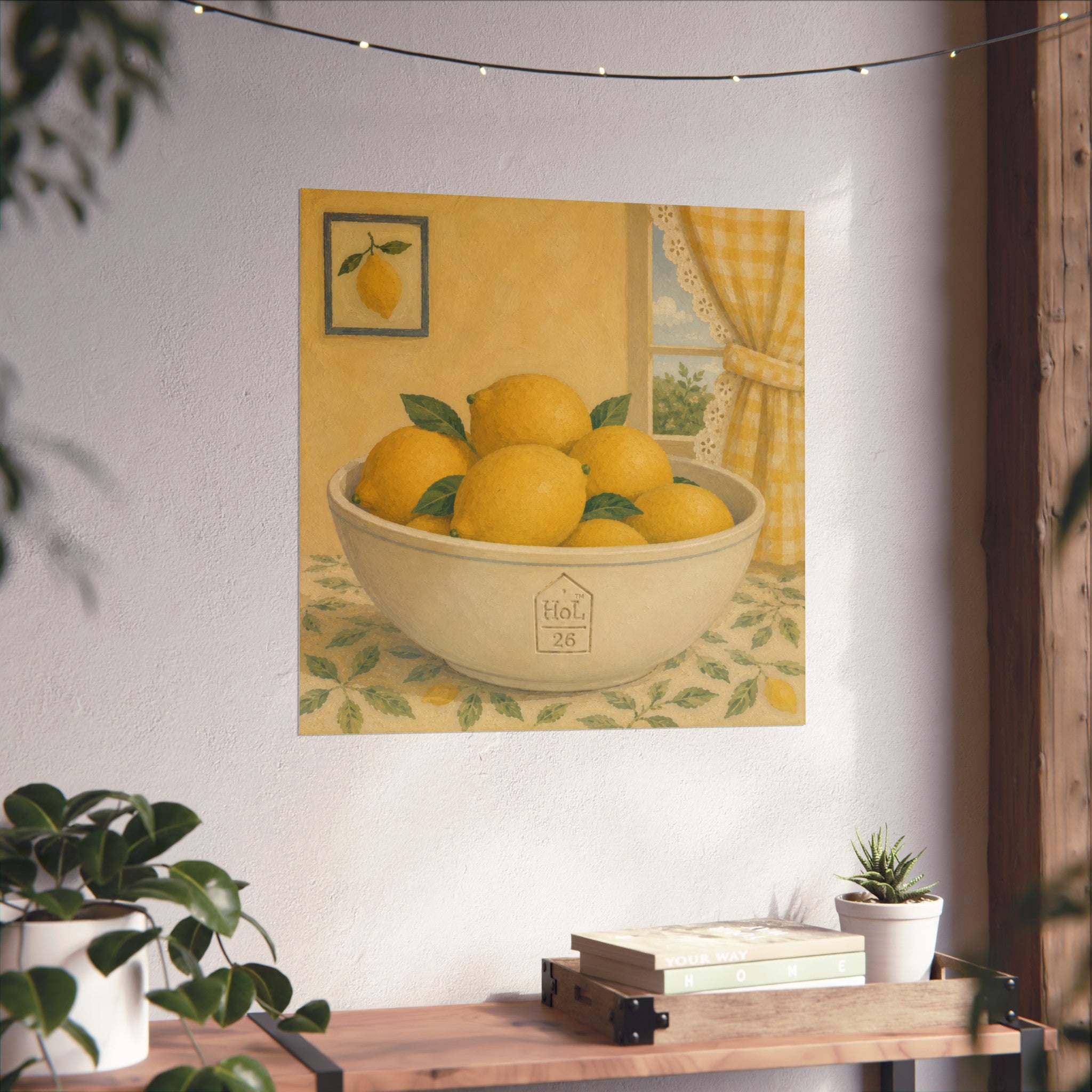 Grandma's Kitchen (The Lemon Harvest) - Wall Art Fine Print - "Grandmillennial" style