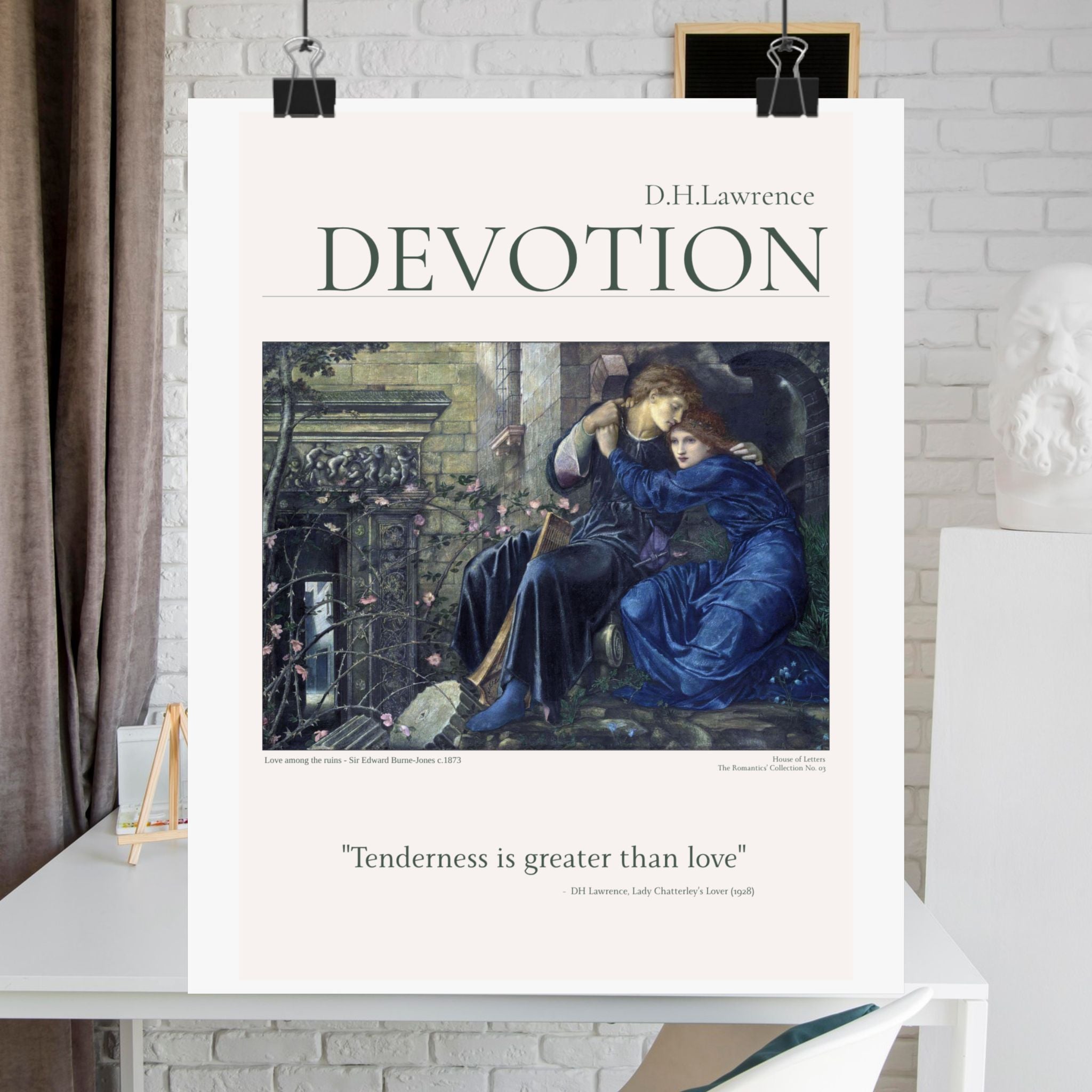 DH Lawrence — 'Devotion' Literary Art Poster