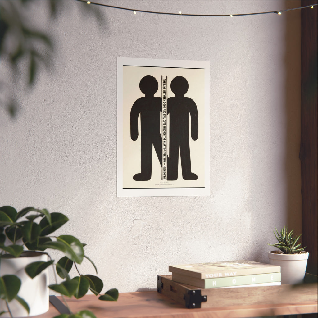 Fine Art Poster – Minimalist Two Figures Wall Art Print - The Folk Art Philosophy Collection