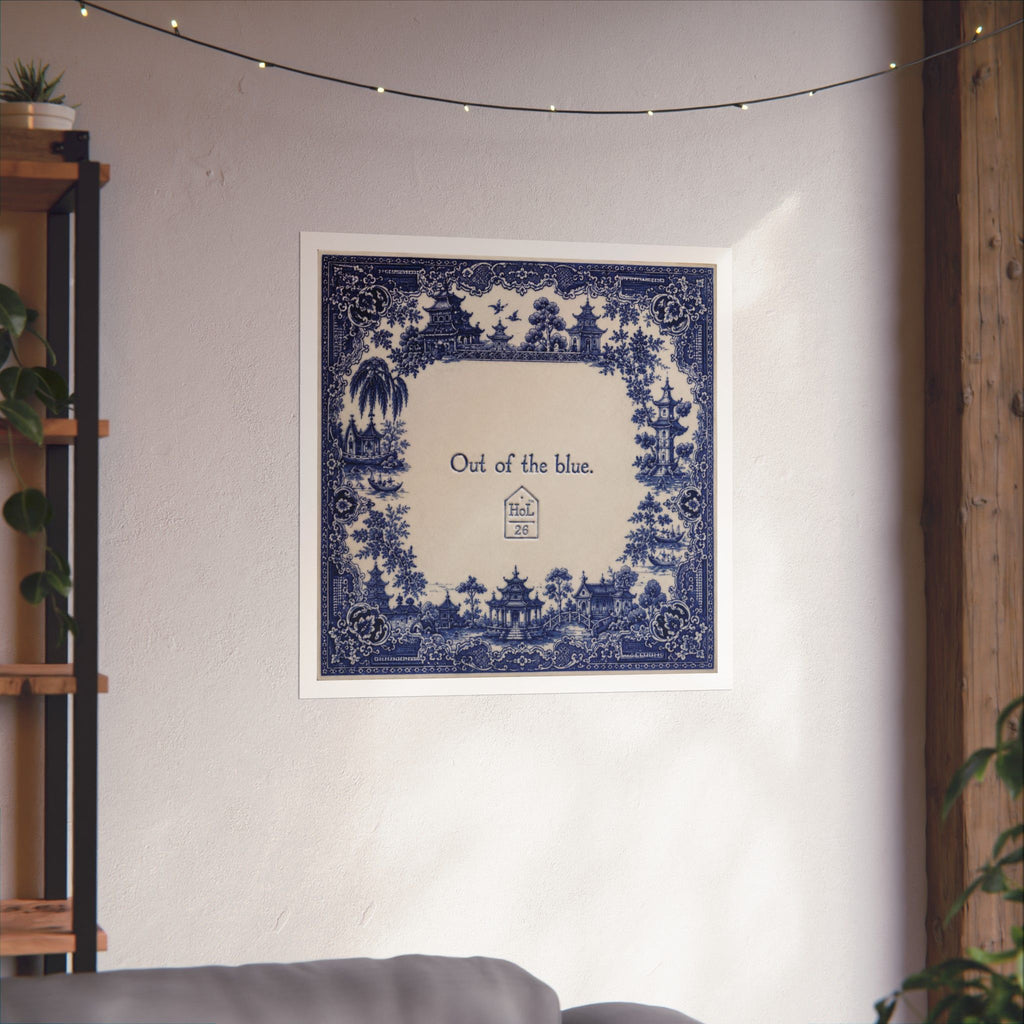 Out of the Blue – Contemporary Chinoiserie Art Print