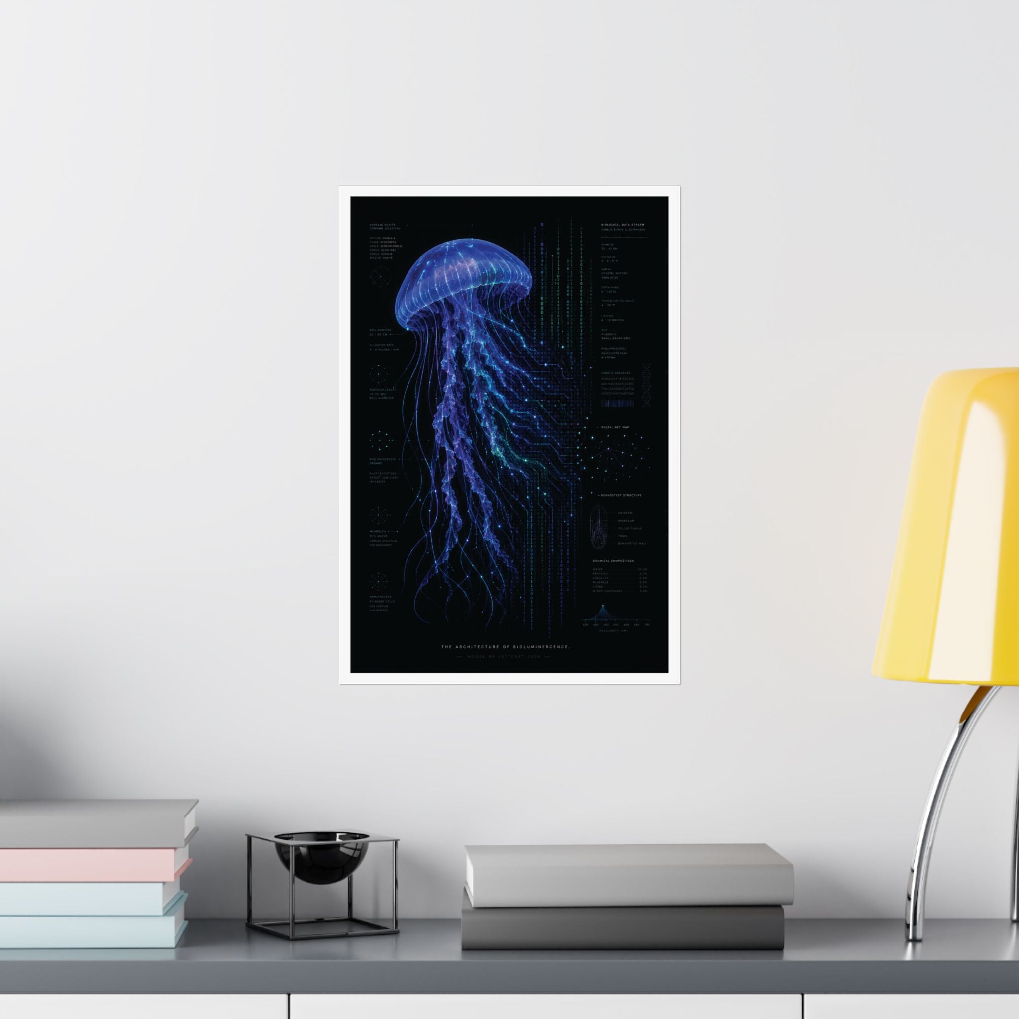 The Architecture of Bioluminescence — Marine Biology Data Print | House of Letters