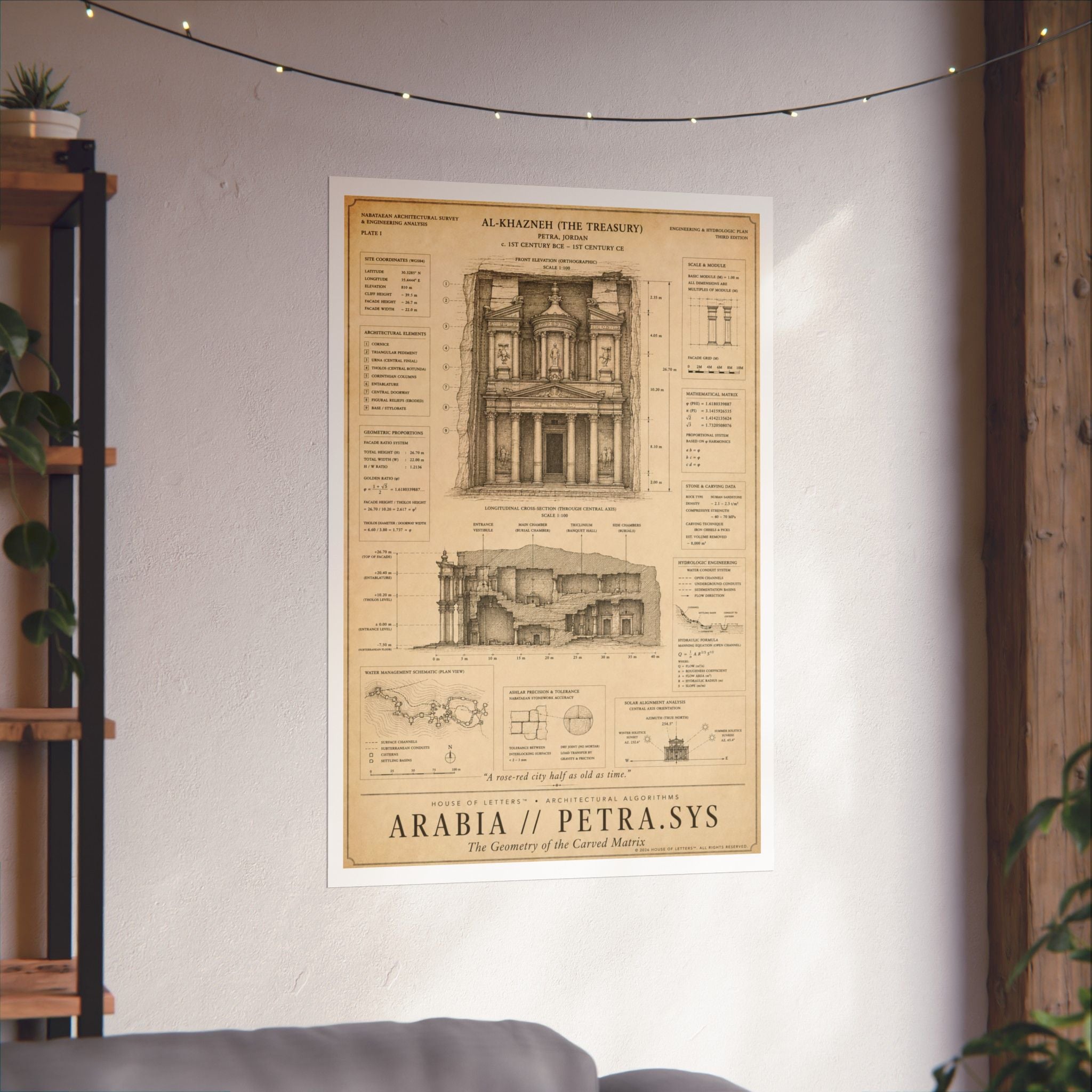 Arabia // Petra.Sys Architectural Blueprint Print — The Architectural Algorithms Series (Edition 4 of 7)