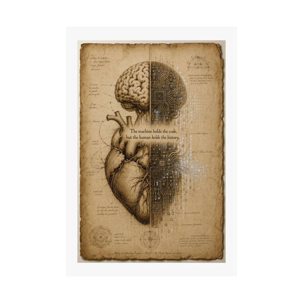 Renaissance AI Manifesto Poster — Vintage Da Vinci Sketch Wall Art
