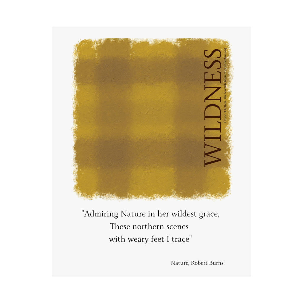 Robert Burns "Wildness" Tartan Poster — Scottish Romantics Literary Wall Art