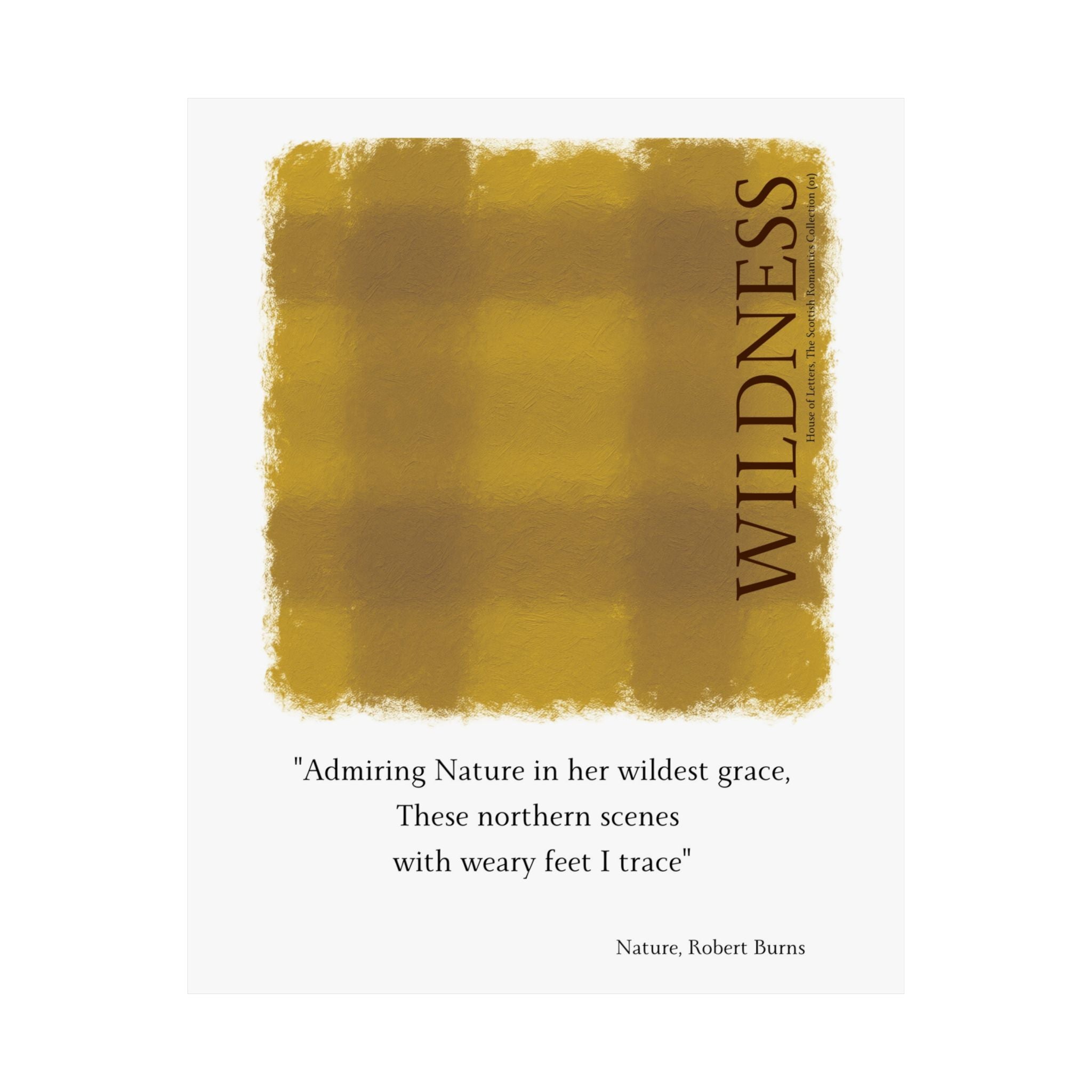 Robert Burns "Wildness" Tartan Poster — Scottish Romantics Literary Wall Art