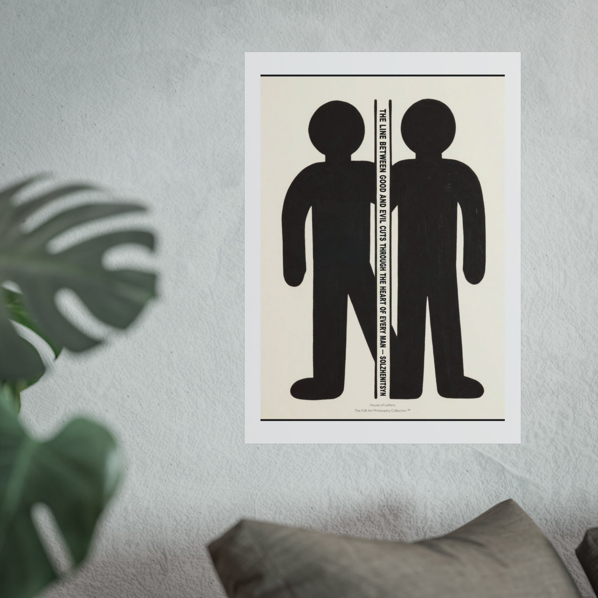 Fine Art Poster – Minimalist Two Figures Wall Art Print - The Folk Art Philosophy Collection