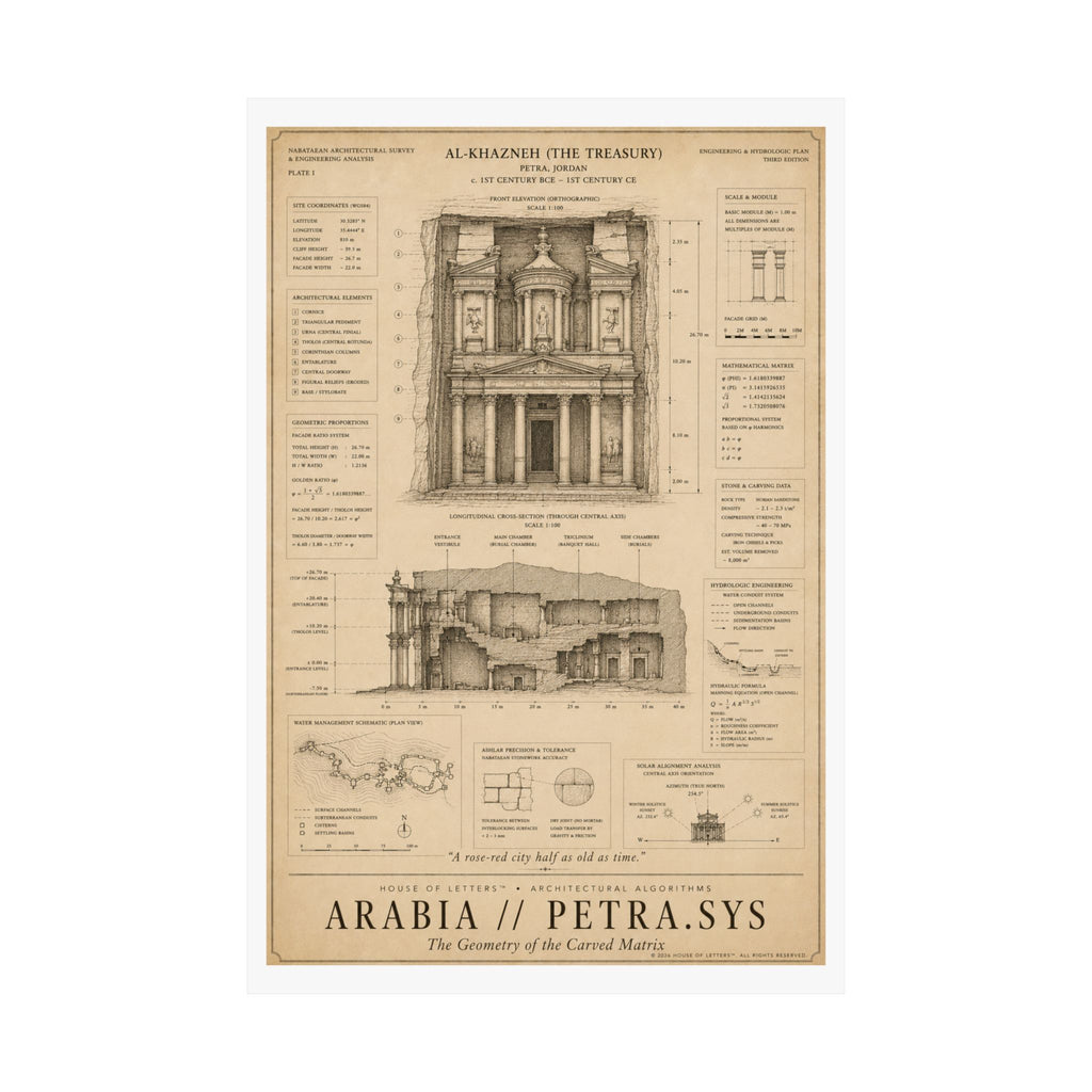 Arabia // Petra.Sys Architectural Blueprint Print — The Architectural Algorithms Series (Edition 4 of 7)