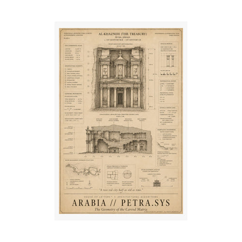 Arabia // Petra.Sys Architectural Blueprint Print — The Architectural Algorithms Series (Edition 4 of 7)