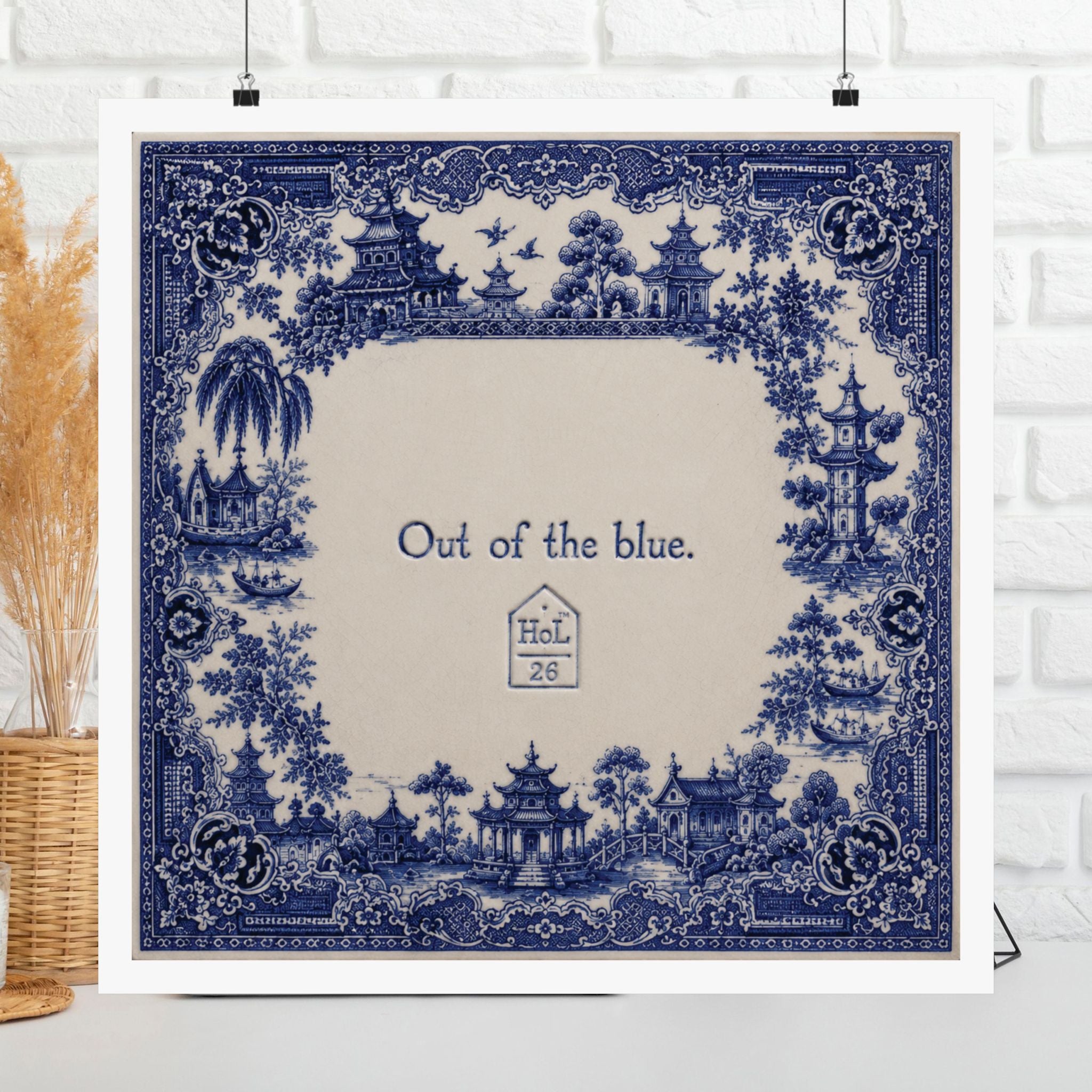 Out of the Blue – Contemporary Chinoiserie Art Print
