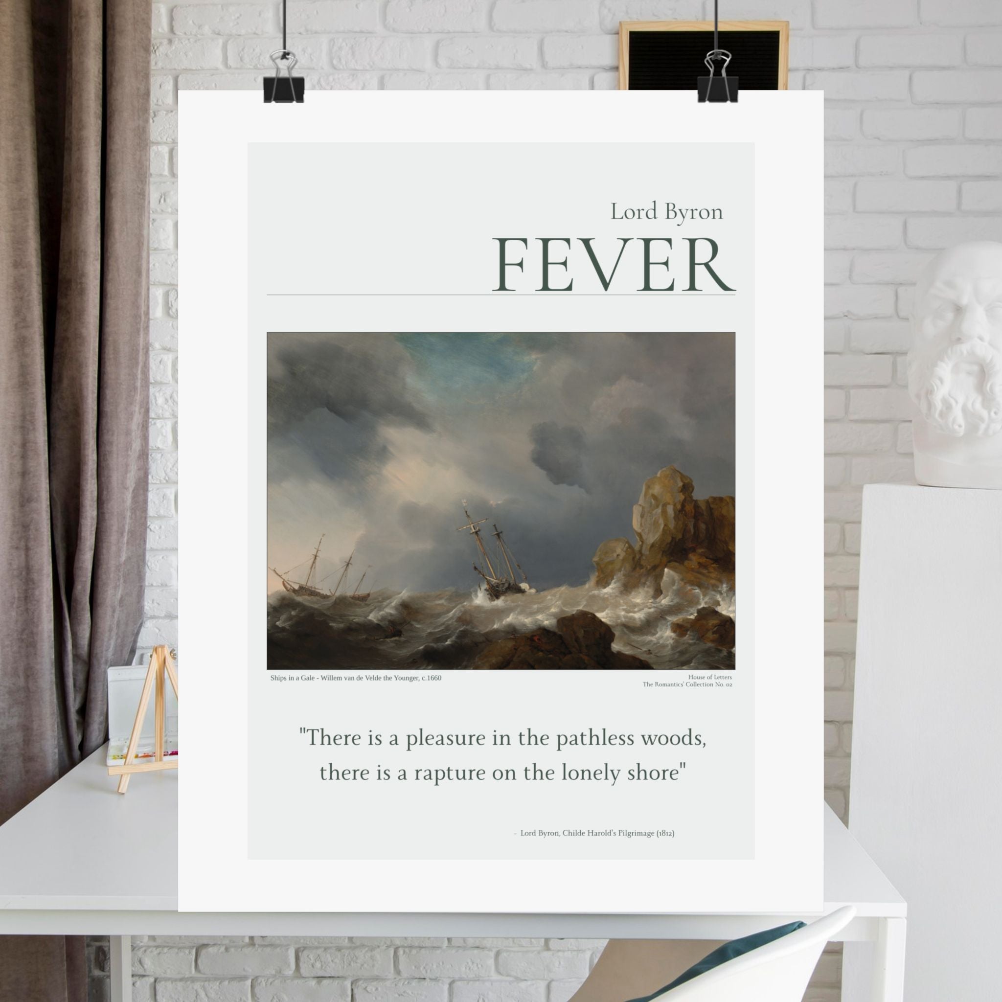 Lord Byron — 'FEVER' Literary Art Poster