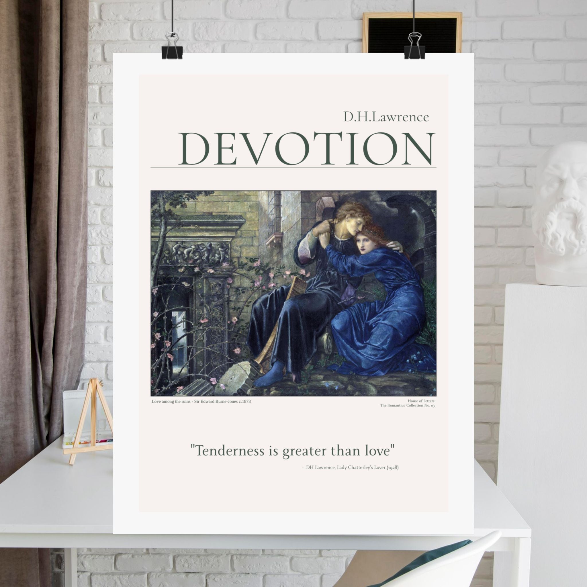 DH Lawrence — 'Devotion' Literary Art Poster