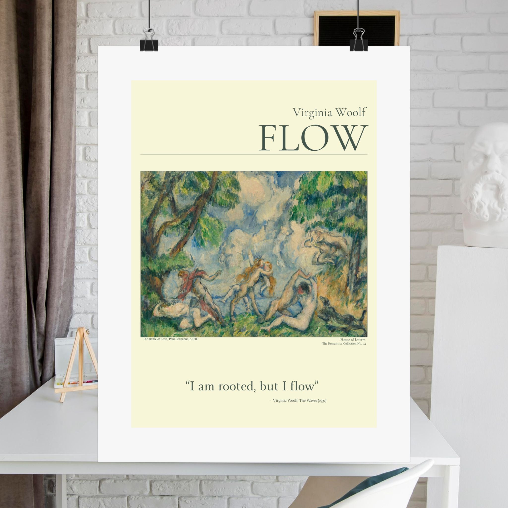 Virginia Woolf — 'Flow' Literary Art Poster