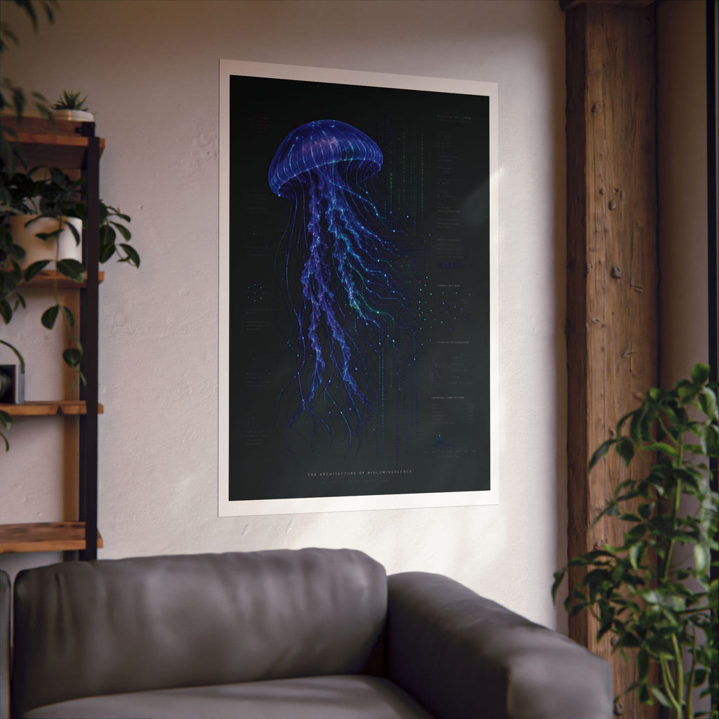 The Architecture of Bioluminescence — Marine Biology Data Print | House of Letters