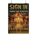 Cash Is King Vintage Art Print — Satirical Antiques Sign
