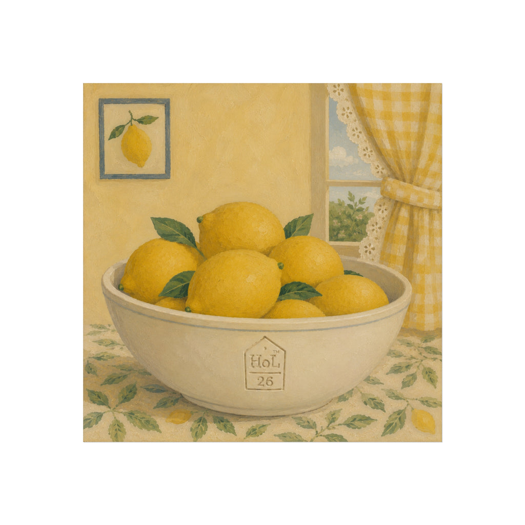 Grandma's Kitchen (The Lemon Harvest) - Wall Art Fine Print - "Grandmillennial" style