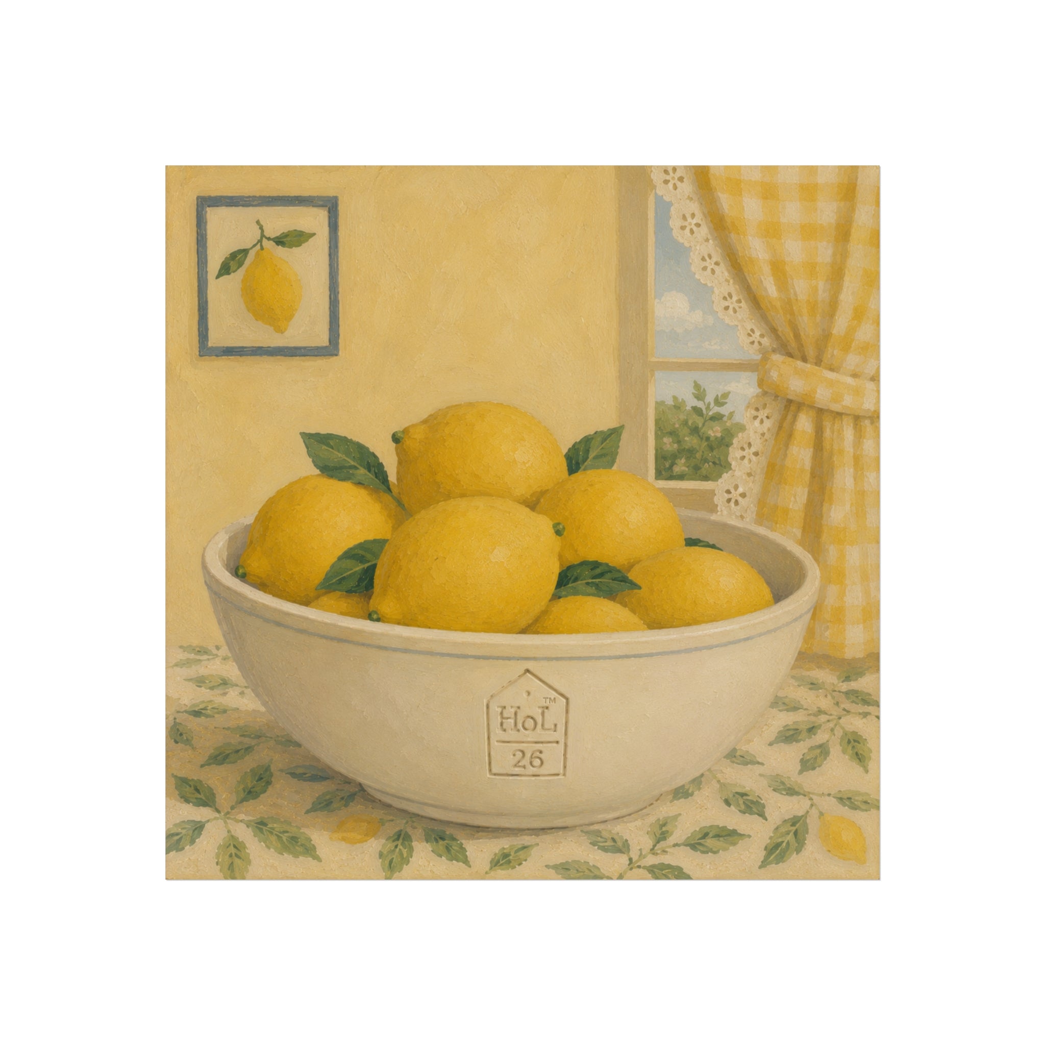 Grandma's Kitchen (The Lemon Harvest) - Wall Art Fine Print - "Grandmillennial" style