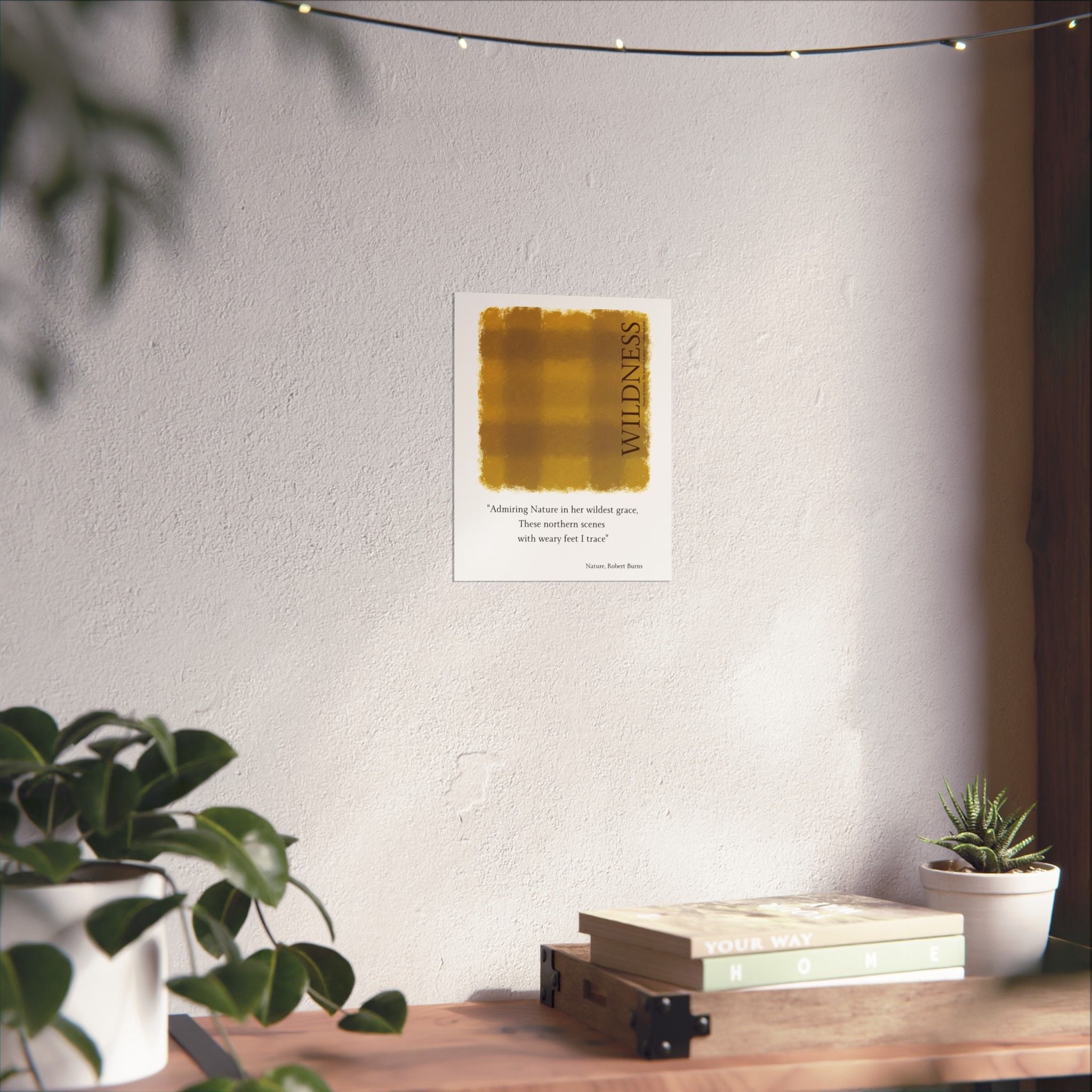 Robert Burns "Wildness" Tartan Poster — Scottish Romantics Literary Wall Art