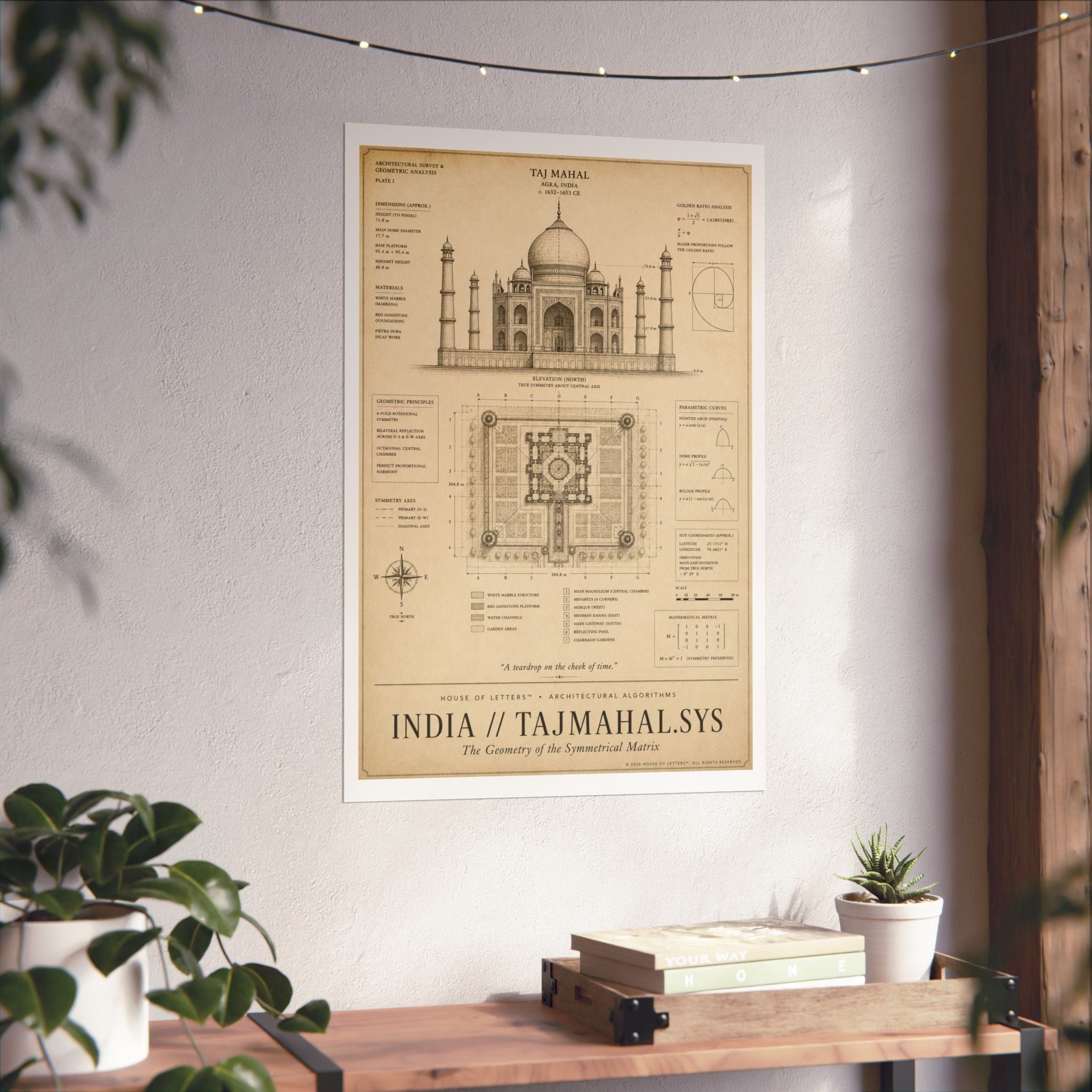 India // TajMahal.Sys Architectural Blueprint Print — The Architectural Algorithms Series (Edition 6 of 7)