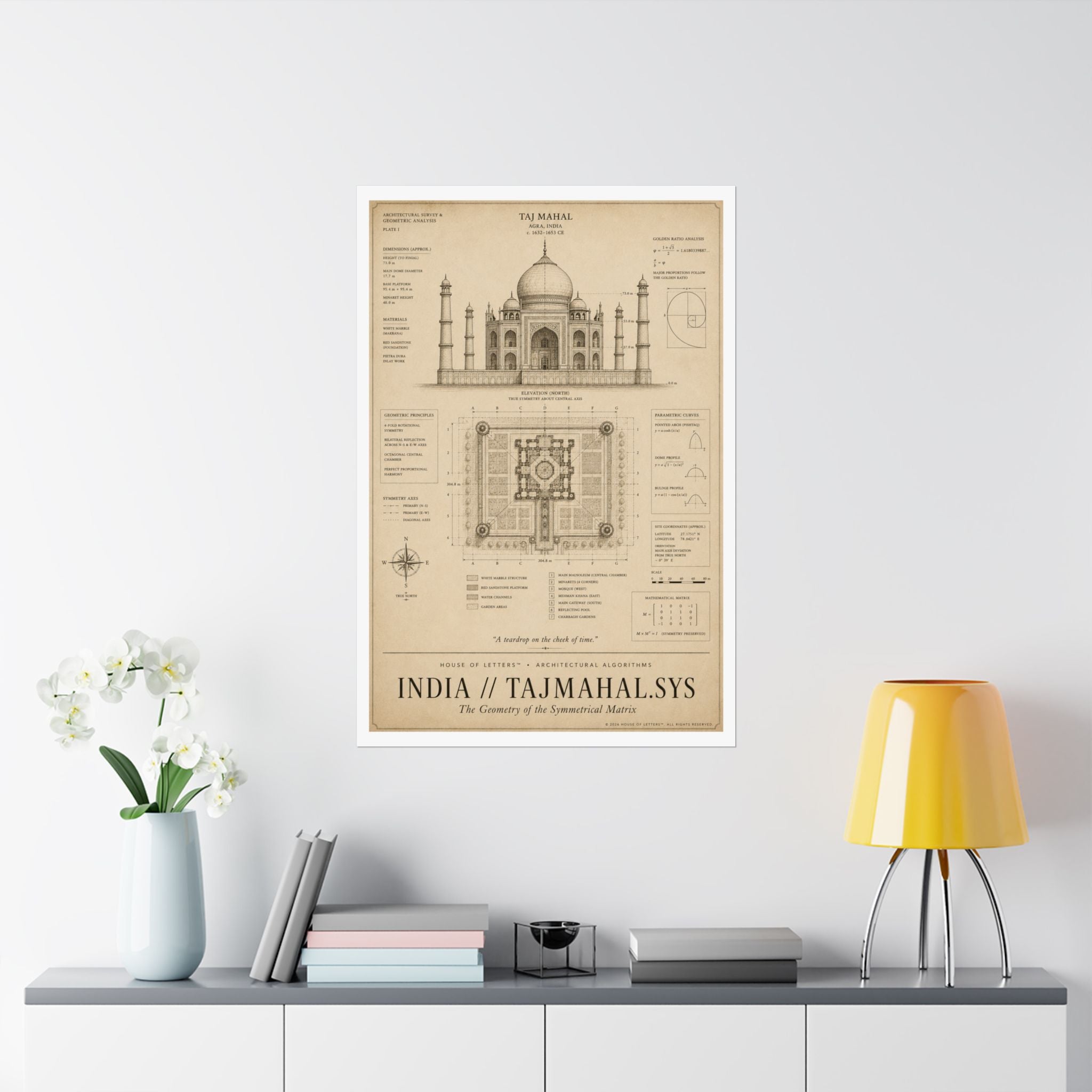 India // TajMahal.Sys Architectural Blueprint Print — The Architectural Algorithms Series (Edition 6 of 7)