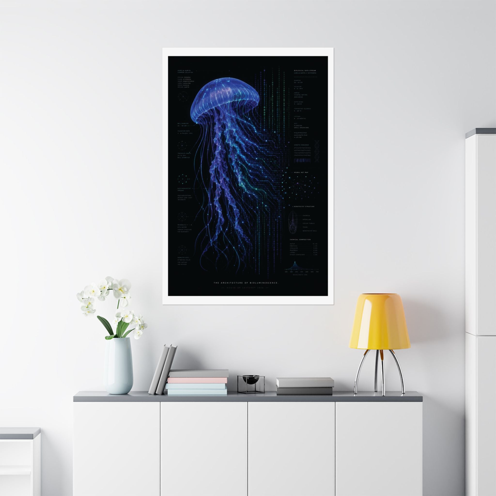 The Architecture of Bioluminescence — Marine Biology Data Print | House of Letters