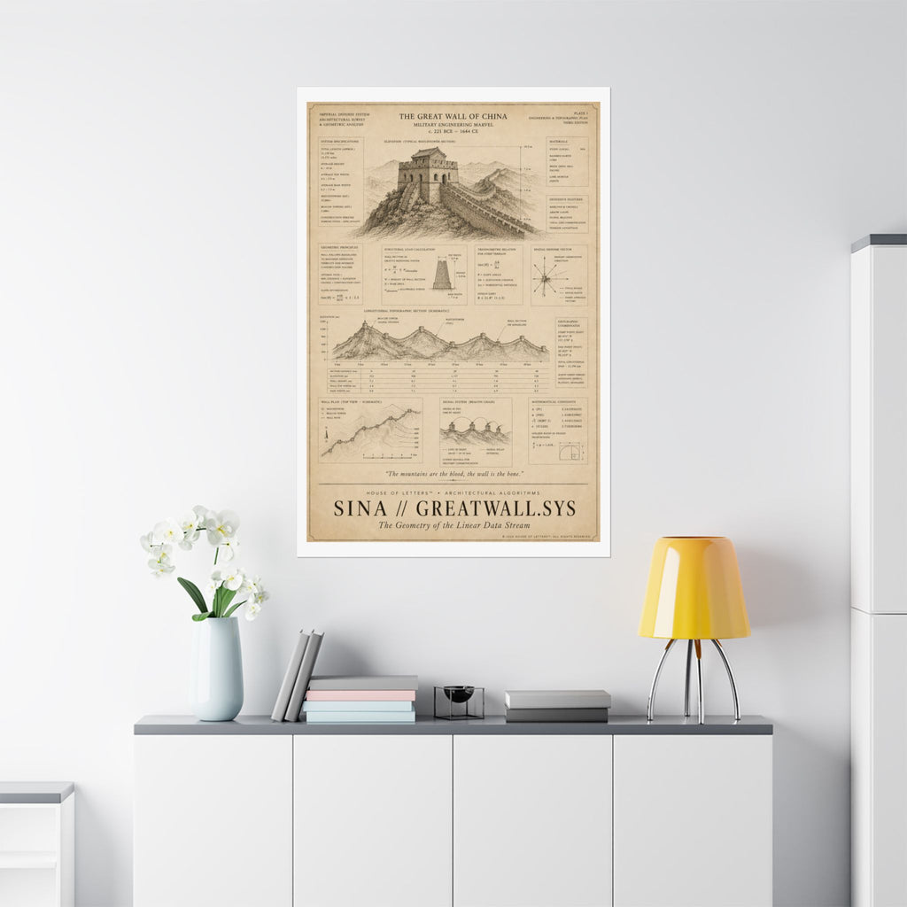 Sina // GreatWall.Sys Architectural Blueprint Print — The Architectural Algorithms Series (Edition 7 of 7)