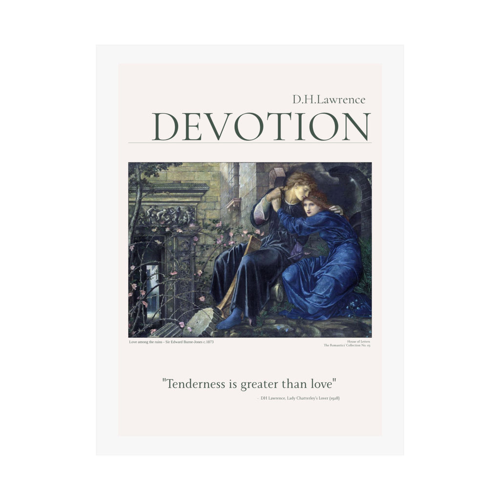 DH Lawrence — 'Devotion' Literary Art Poster