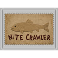 Nite Crawler Fish Wall Tapestry — Rustic Fishing Decor