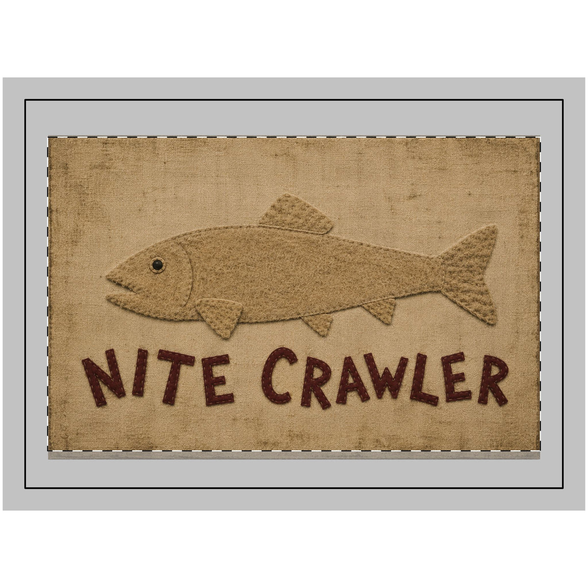 Nite Crawler Fish Wall Tapestry — Rustic Fishing Decor