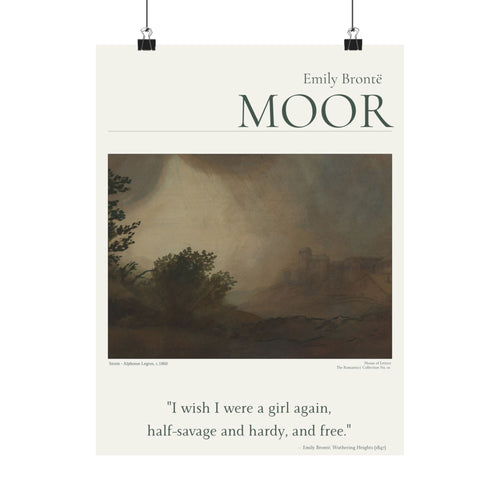 Emily Brontë — 'MOOR' Literary Art Poster