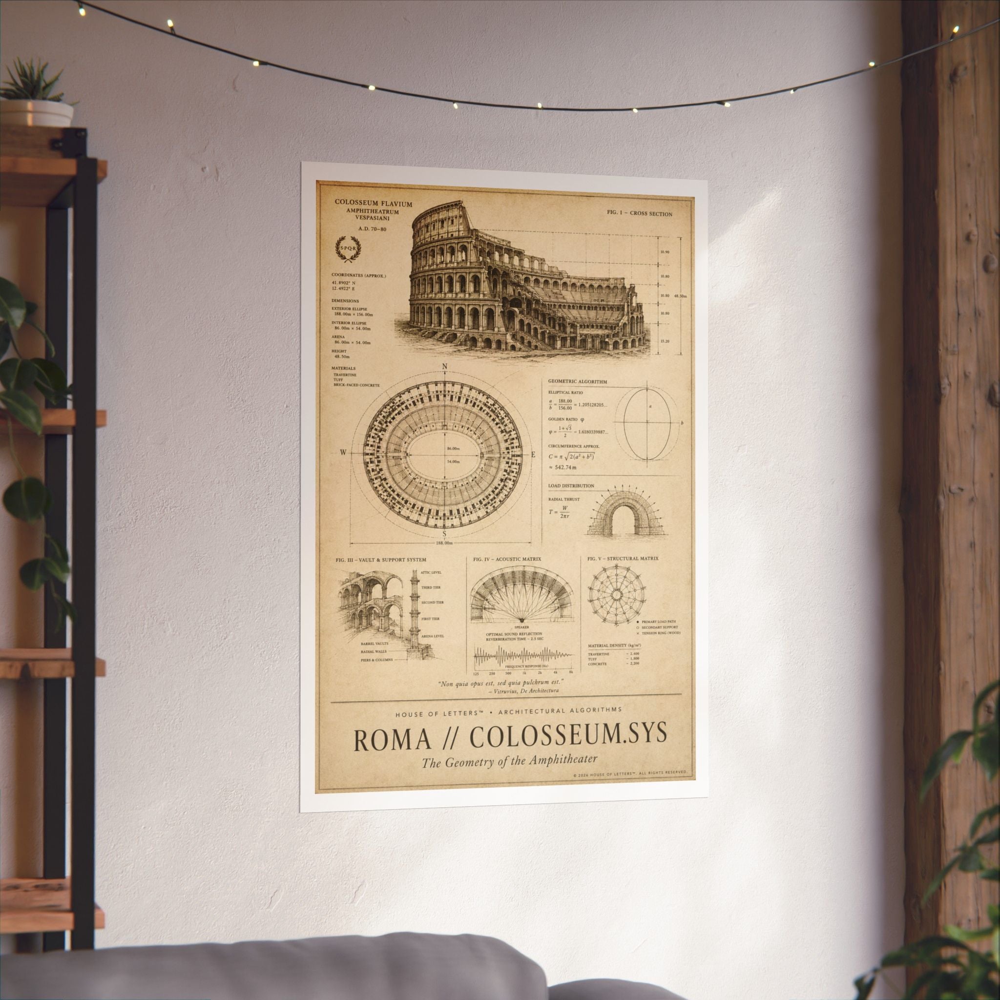 Roma // Colosseum.Sys Architectural Blueprint Print — The Architectural Algorithms Series (Edition 1 of 7)