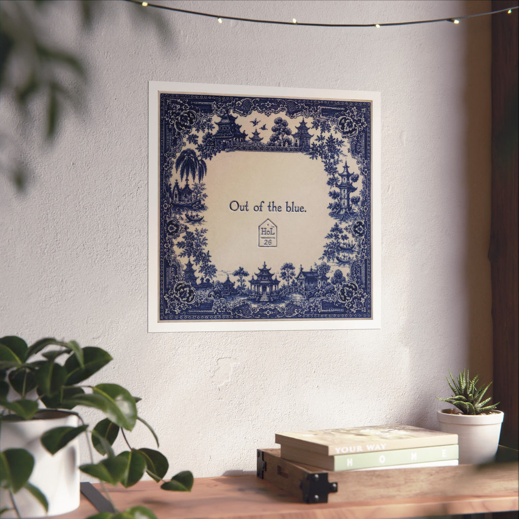Out of the Blue – Contemporary Chinoiserie Art Print
