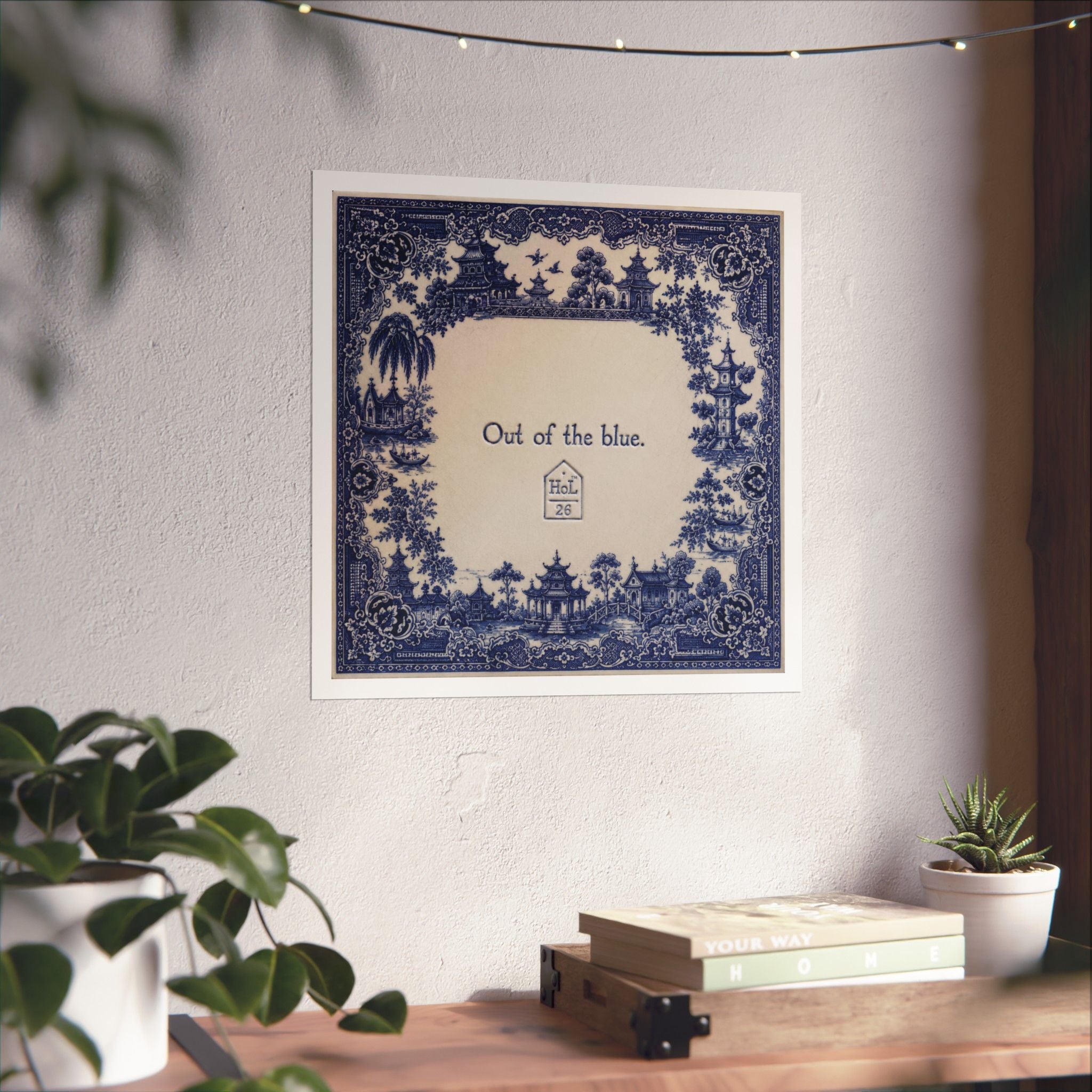 Out of the Blue – Contemporary Chinoiserie Art Print