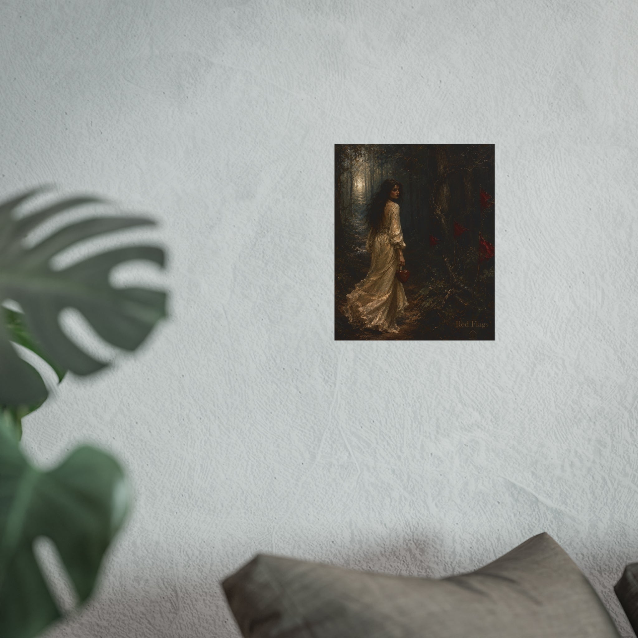 Red Flags — Satirical Fine Art Pre-Raphaelite Oil Print