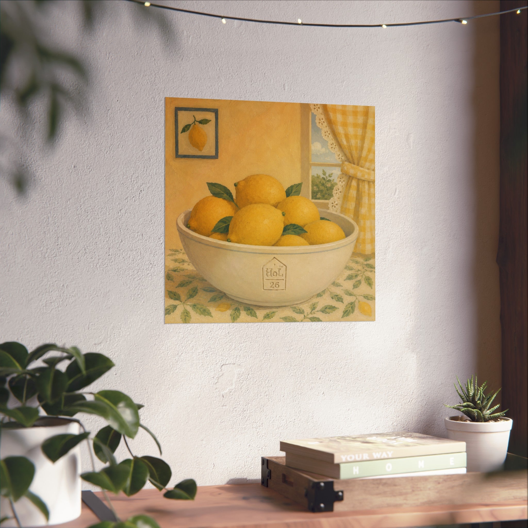 Grandma's Kitchen (The Lemon Harvest) - Wall Art Fine Print - "Grandmillennial" style