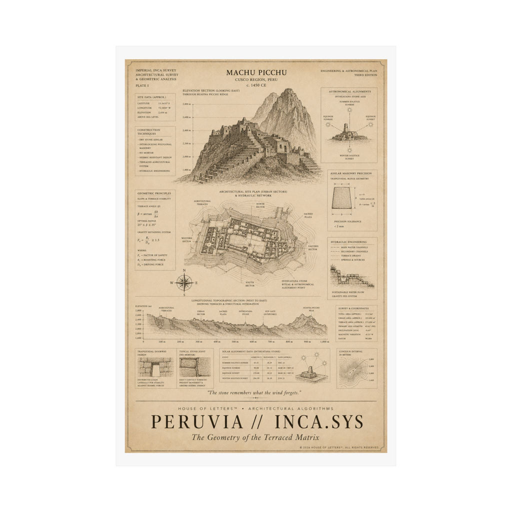Peruvia // Inca.Sys Architectural Blueprint Print — The Architectural Algorithms Series (Edition 5 of 7)