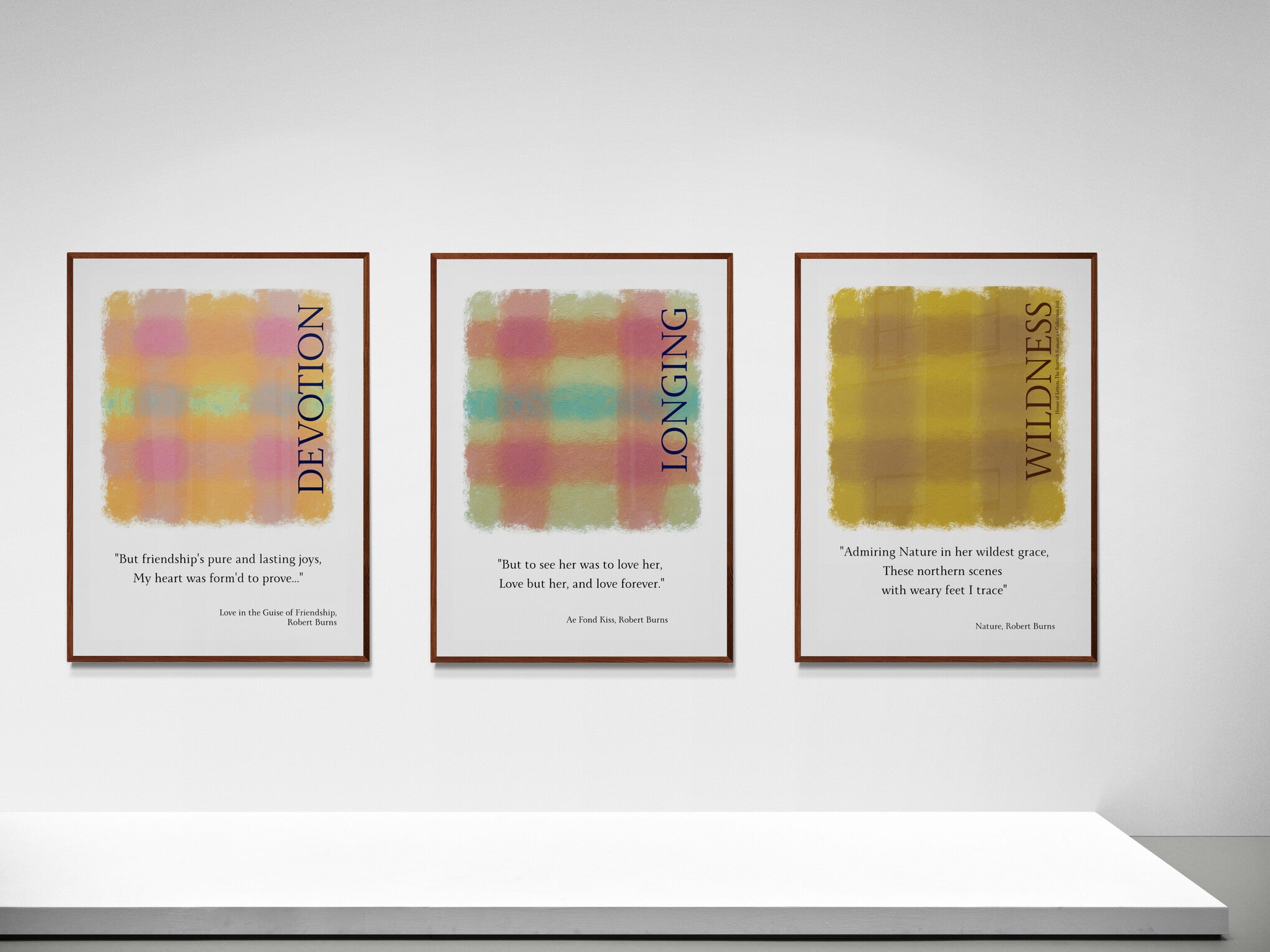 Robert Burns "Wildness" Tartan Poster — Scottish Romantics Literary Wall Art