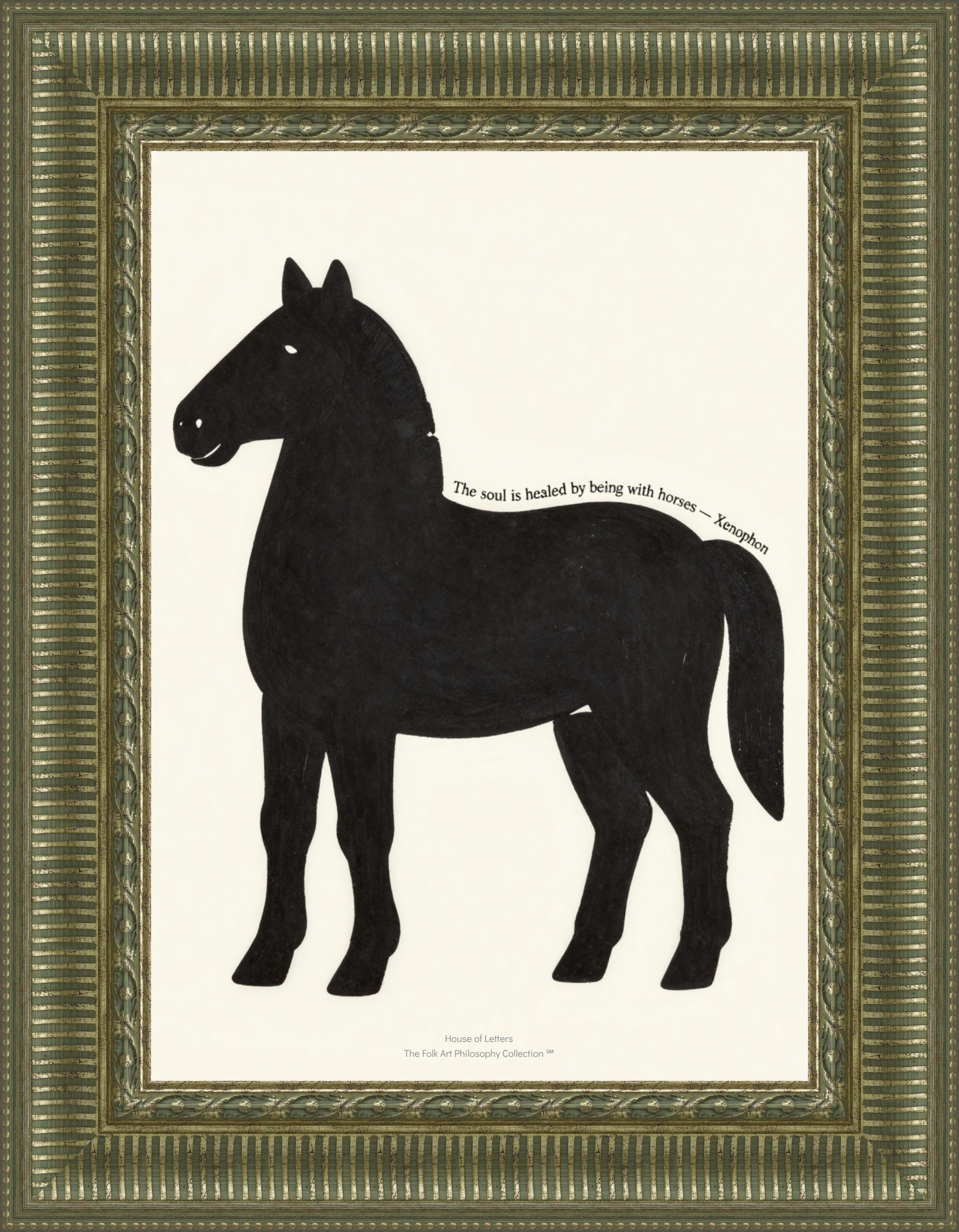 Fine Art Poster — Minimalist Bear Wall Art Print “No man is free who is not master of himself” Epictetus