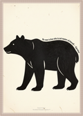 Fine Art Poster — Minimalist Bear Wall Art Print “No man is free who is not master of himself” Epictetus