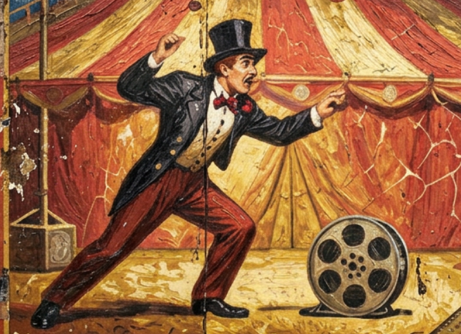 Infamous Antiques Reel Vintage Art Print — Satirical Antiques Sign