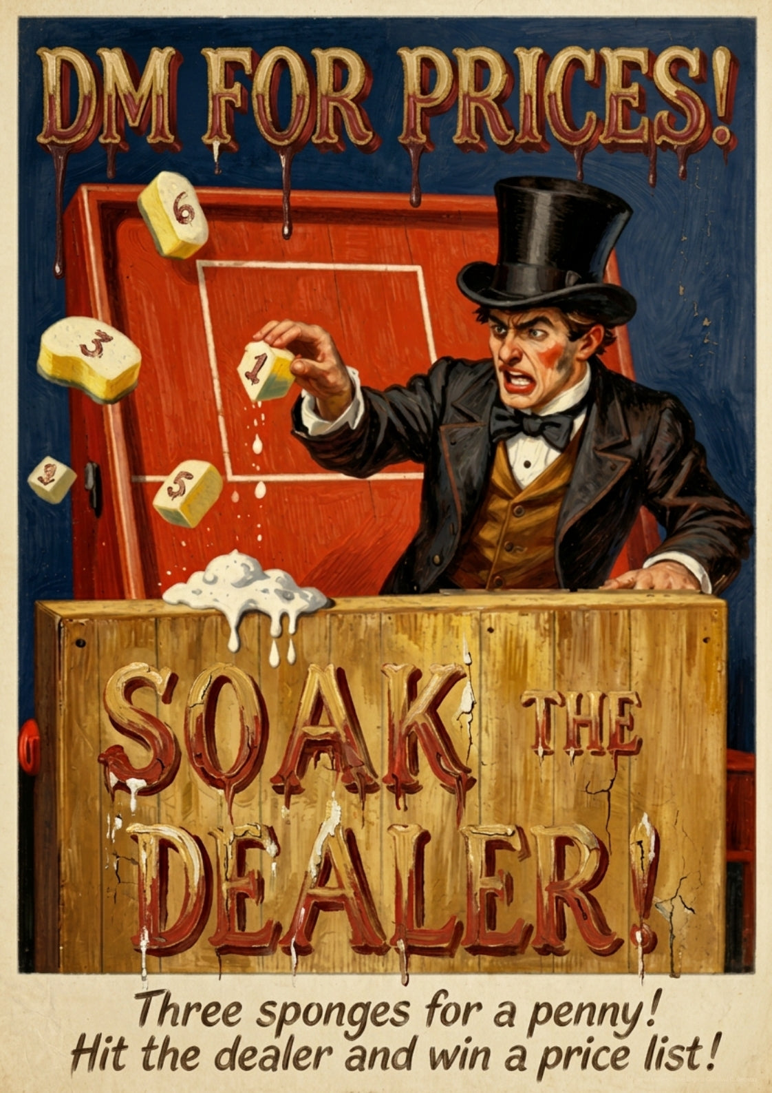 Infamous Antiques Reel Vintage Art Print — Satirical Antiques Sign