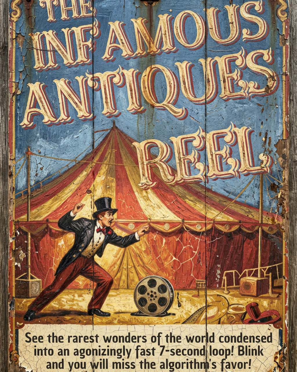 Cash Is King Vintage Art Print — Satirical Antiques Sign