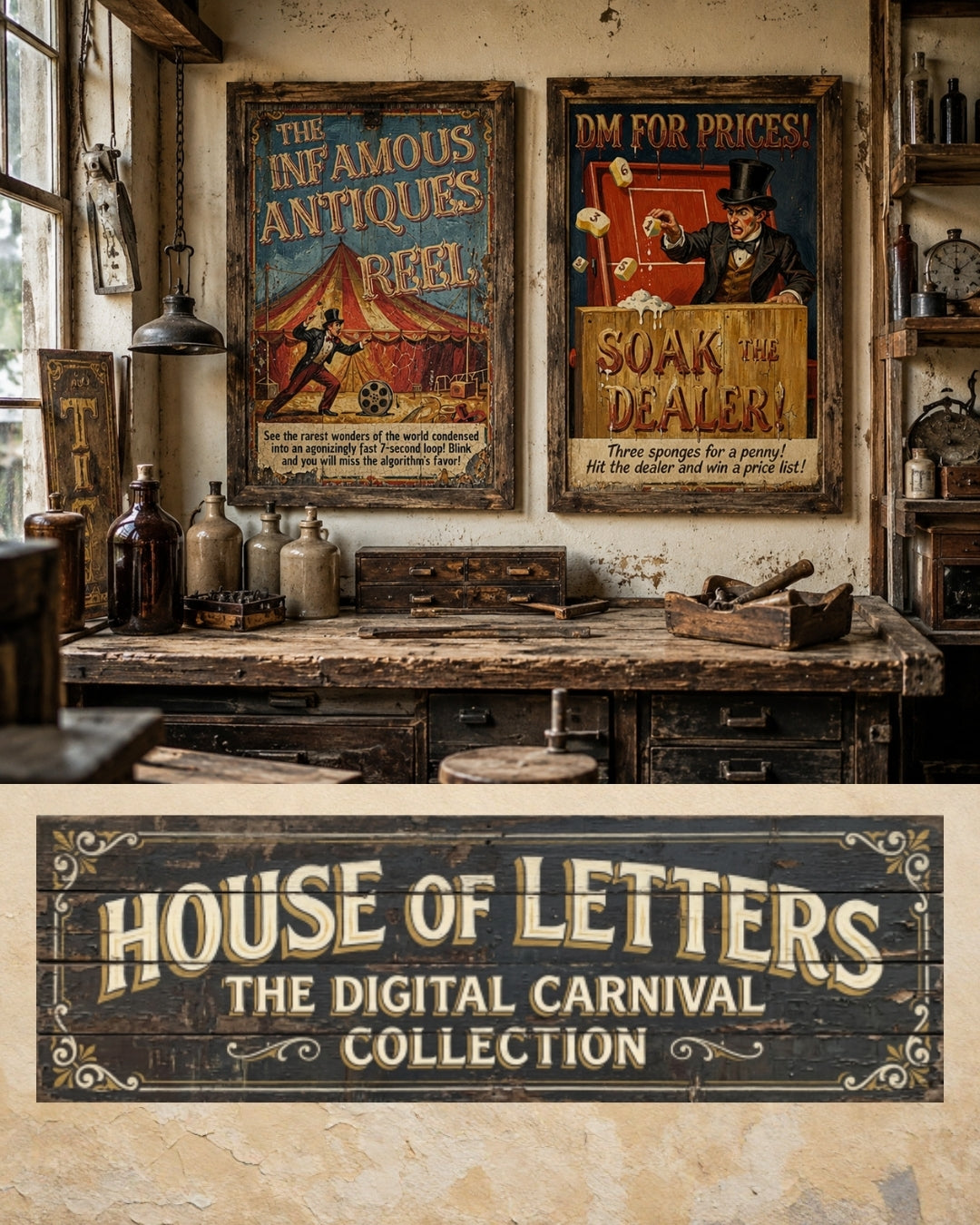 Soak the Dealer (No DM Required) - Satirical Vintage Art Print
