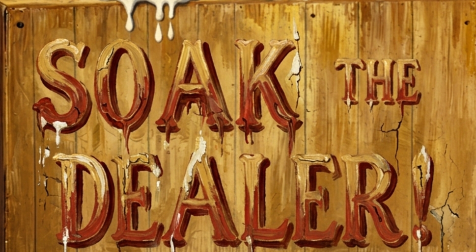 Soak the Dealer (No DM Required) - Satirical Vintage Art Print